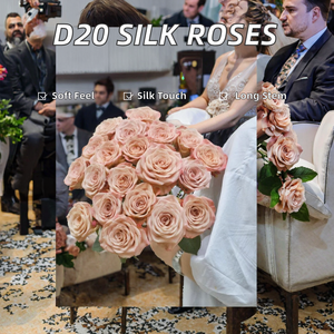 <span class=keywords><strong>Rosa</strong></span> Artificial de Tacto Natural D20, Rosas Blancas y Rosas de Seda, Decoración para el Día del Padre, Bodas, Hogar, Hotel, <span class=keywords><strong>Rosa</strong></span> de Tallo Largo - Product Image 2