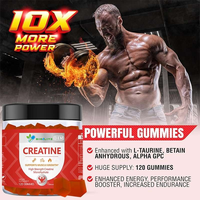 Gummies de Créatine Monohydrate en Gros, 120 Unités – Favorise la Croissance Musculaire, Complément Nutritionnel pour l'Entraînement et le Sport