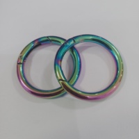 Luxus Light Gold 1 "Metall Regenbogen D-Ring Set 10mm-25mm Geschweißte D-Ringe Schiebe gürtels chnalle für Rucksäcke
