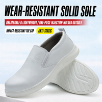 Chaussures de sécurité antidérapantes, résistantes aux chocs, avec embout en plastique, pour station-service et usine d'électronique
