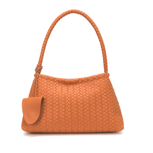 Bolso de Hombro de Mujer en Cuero PU Tejido, Mini Bolso de Mano, Bolso Tote Casual Trenzado - Product Image 5