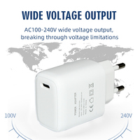 OEM/ODM harga pabrik antarmuka tipe-c Mini 10W 5V/2A cocok EU untuk pengisi daya dinding telepon
