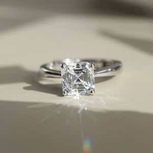 แหวนเพชรสวิสตัด8A เซอร์โคเนีย CZ เซอร์โคเนียสำหรับผู้หญิง S925 LZR38เงินแท้สำหรับเจ้าหญิงแหวนหมั้นสำหรับงานแต่งงาน - Product Image 4