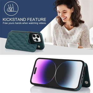 เคสโทรศัพท์แบบกระเป๋าสตางค์หนัง TPU+PU สำหรับใส่บัตรเครดิต ดีไซน์กันกระแทก สำหรับ 11/12/13/14/15 Pro Max/XR/XS - Product Image 6