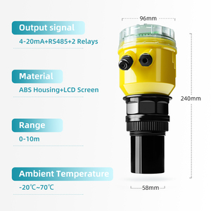 Transmetteur <span class=keywords><strong>de</strong></span> <span class=keywords><strong>niveau</strong></span> à ultrasons, portée 10 m, RS485 Modbus, 4-20 mA, indice <span class=keywords><strong>de</strong></span> protection IP65, précision 0,5 %, alimentation DC12-28V, pour les eaux usées et les réservoirs d'huile - Product Image 3