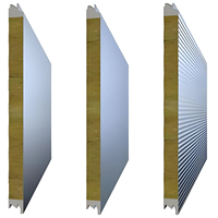 Panel Sandwich wol batu atap dinding tahan api instalasi mudah harga Panel dinding Rock Wool