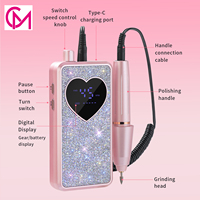 Offre Spéciale – Ponceuse à Ongles Électrique Portable Rechargeable Sans Fil 45000 tr/min avec Kit de 11 Embouts de Manucure
