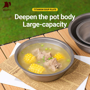 Tazón de Titanio Irrompible, Ligero y Fácil de Limpiar, Ideal para Campamentos al Aire Libre, Venta al por Mayor de Fábrica - Product Image 2