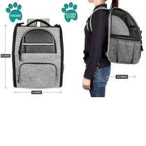 BSCI Factory Deluxe Pet Carrier <b>Backpack</b> for Small <b>Cats</b> and Dogs Child Puppies Ventilated Design Two-Sided Entry Safety Features - Product Image 5