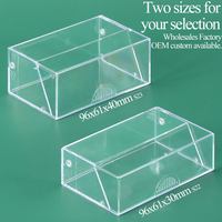 SUNSHING Boîte de présentation de cartes de visite transparente pour table, support de comptoir en acrylique pour cartes professionnelles