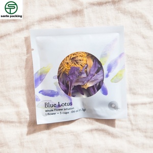 Pochette à valve personnalisée, format mini, avec fenêtre, imprimée en héliogravure, recyclable, pour emballage de vêtements, scellée sur 3 côtés - Product Image 1