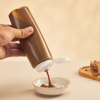 250ml 360ml 500ml Emballage de bouteille de sauce de qualité alimentaire vide LDPE PET PCR pot de miel bouteille transparente bouteille de sauce réfrigérée en plastique