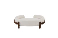 Hamac pour chat de haute qualité en bois, montage facile, design moderne du milieu du siècle, tissu résistant aux griffures, lit surélevé pour chat de qualité supérieure