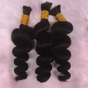 Loose Wave Human Hair Bulk For Braiding Brazilian Remy Human Hair Bulk No Weft Micro Braiding Bulk Hair Bundle 1/2/3pieces/Lot