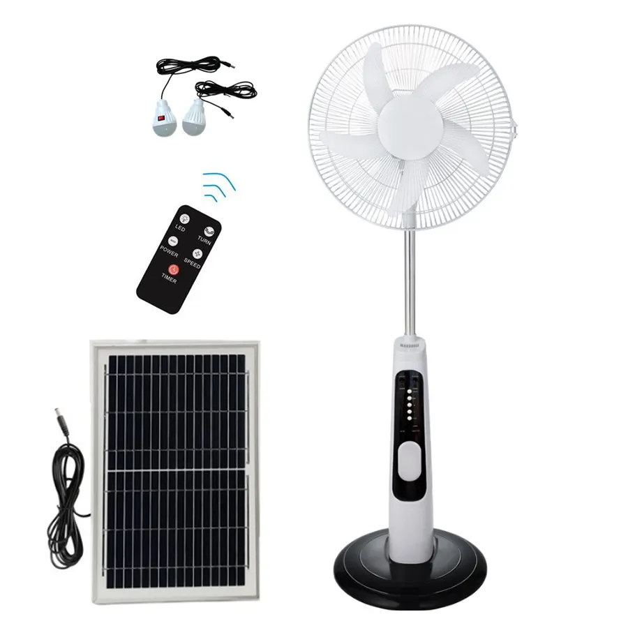 Wholesale price Gear Adjustable Solar Panel Charger Rechargeable Floor Stand Solar Fan 10W AC DC Solar Energy Powered Fan