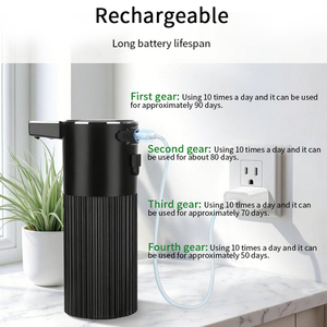 Vente flash : Distributeur de savon moussant électrique rechargeable par USB 400 ml, mains libres, sans contact, avec capteur automatique - Product Image 5