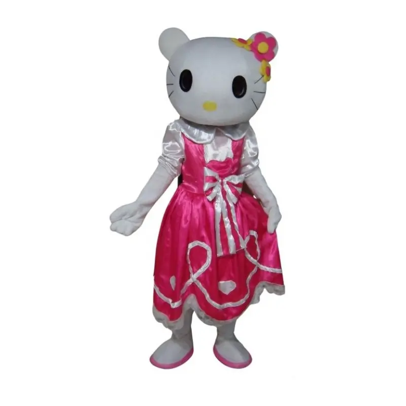 Hello Kitty fantasia de mascote para meninas, fantasia de carnaval para festas cosplay, vestido adulto, publicidade de aniversário infantil, dança de casamento