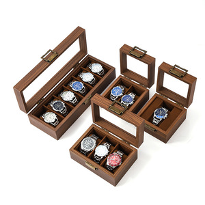 Boîte de rangement pour montres en noyer rétro, écologique, en matériaux recyclés, grande capacité, anti-poussière, pour montres <span class=keywords><strong>CASIO</strong></span> - Product Image 6