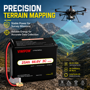 Batterie de drone rechargeable VIWIPOW en promotion, haute qualité, 25Ah 320Wh/kg 51.8V 3C, semi-solide, haute performance - Product Image 1