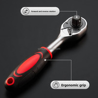 Juego de Herramientas Manuales de Acero al Carbono de 46 Piezas, Juego de Llaves para Reparación Mecánica Automotriz, Juego de Llaves de Tubo para el Hogar