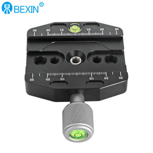 แผ่นยึดแบบปลดเร็ว Bexin สำหรับกล้องดิจิตอล อลูมิเนียมอัลลอยด์ พร้อมปุ่มล็อค ขาตั้งกล้องแบบพกพา พร้อมระดับน้ำ - Product Image 3
