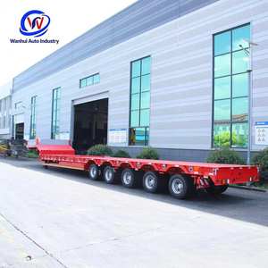 Semi-remorque surbaissée à double essieu 100 tonnes pour le transport d'équipements lourds miniers et <span class=keywords><strong>de</strong></span> construction - <span class=keywords><strong>Prix</strong></span> usine - Product Image 4