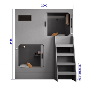 Nuovo Design Letto a Capsula Insonorizzato con <span class=keywords><strong>Tv</strong></span> e Ventilazione Pod per Dormire per <span class=keywords><strong>Capsule</strong></span> <span class=keywords><strong>Hotel</strong></span> Capsula Modulare per Ostello Pod Nero per Dormire - Product Image 5