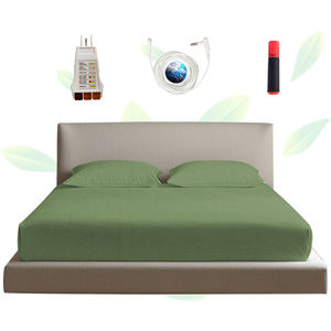 Lenzuola con Filo di Terra Misura Queen 95% Cotone 5% Fibra d'Argento Lenzuola con Angoli con Cavo di Terra Tasca Profonda fino a 15'' - Product Image 4