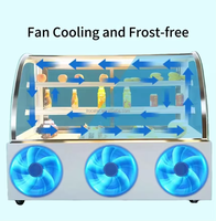 Vitrine Réfrigérée pour Mini-Gâteaux avec Ventilation, Comptoir de Présentation 0,9 m