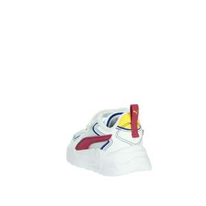 Puma Kids Sneakers Chaussures de sport en maille blanches, rouges et bleues pour garçons et filles - Product Image 2