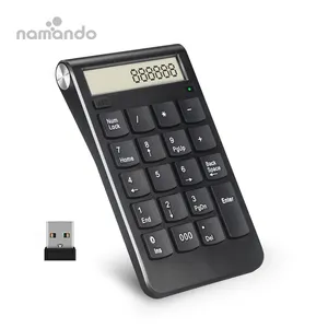 2.4GHz Tastiera USB Ricaricabile Display Digitale Senza Fili Interfaccia Plug Gioca Grande Schermo LED Display Numerico Smart Tastiera