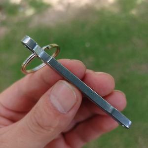 EDC paslanmaz çelik Rattlesnake şekilli ince Mini bel bandı cüzdan nakit para anahtarlık klip - Product Image 3