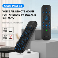 BOXPUT G60S Pro BT 5.0 dan 2.4G Gyroscope Air Mouse Remote Control Wireless Mini Keyboard untuk Android Smart TV Box Komputer OTT