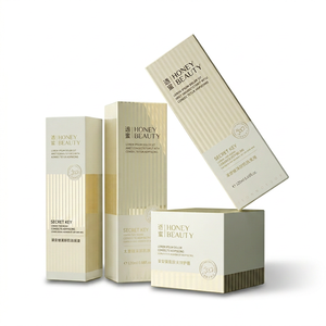 Boîte cosmétique de luxe avec estampage doré pour l'emballage des soins de la peau, boîte cadeau <span class=keywords><strong>en</strong></span> papier rigide avec logo personnalisé imprimé, vente <span class=keywords><strong>en</strong></span> gros, achat <span class=keywords><strong>en</strong></span> vrac - Product Image 6