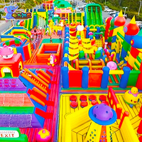 Parcs gonflables géants en plein air, aire de jeux gonflable, château gonflable, parcours d'obstacles interactif, trampoline gonflable