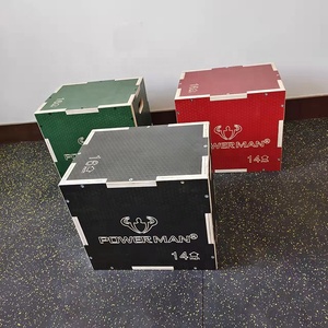 Powerman Fitness XL 30 <span class=keywords><strong>24</strong></span> <span class=keywords><strong>20</strong></span> Pulgadas, Caja Pliométrica de Madera Antideslizante 3 en 1 Negra para Saltar y Hacer Saltos, Venta al por Mayor - Product Image 5