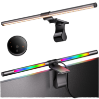 Barre lumineuse LED intelligente pour moniteur, à intensité réglable, protection des yeux, sans éblouissement sur l'écran, design moderne, alimentation USB, télécommande sans fil