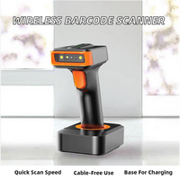 Lecteur de codes-barres sans fil mains libres USB en gros avec capteur CMOS, vitesse de numérisation 400/s, couleur 32 bits, base de charge rapide, en stock