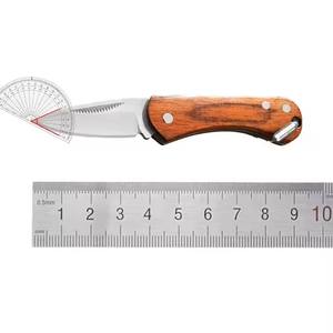 Açık kamp taktik Mini cep katlanır bıçak çelik + ahşap kolu kamp avcılık açık Survival EDC araçları bıçaklar - Product Image 3