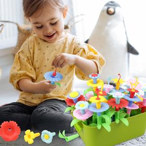 Kök çiçek bahçe yapı kiti Montessori bahçe oyuncaklar çocuklar için sulama kovası DIY değiştirilebilir çiçekleri ile <span class=keywords><strong>3</strong></span> + - Product Image 3