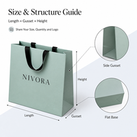 Sacs shopping en papier personnalisés avec poignées en ruban noir pour emballages cadeaux de luxe, boutiques et commandes en gros avec logo de marque