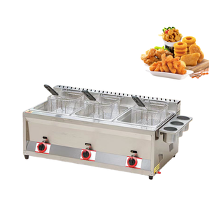 <span class=keywords><strong>Friteuse</strong></span> commerciale à gaz haute efficacité et poêle à nouilles, <span class=keywords><strong>friteuse</strong></span> professionnelle à hot-dog et frites - Product Image 2