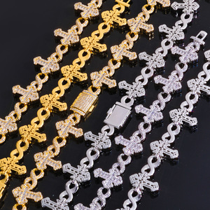 Premium B2B Wholesale VVS Moissanite Holy Cross <b>Bracelets</b> S925 Silver Gold Plated Iced Out Hip Hop Jewelry OEM - Product Image 4
