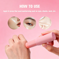Mini stick hydratant rose, baume hydratant pré-maquillage, double usage pour les lèvres et les joues