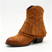 Nouvelles Bottines Décontractées Quotidiennes à Bout Rond pour Femme, Chaussures d'Hiver Noires Confortables à Talon Carré Épais