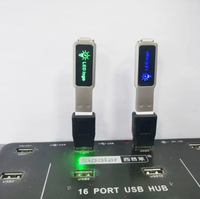 Lampu Logo kustom USB 3.0 Flash Drive 4GB pena hadiah promosi dengan bahan logam; 8GB 16GB 32GB 64GB stik memori