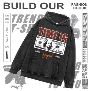 Nhà Sản Xuất Tùy Chỉnh In Thời Trang Dạo Phố Nặng Quá Khổ Cổ Điển Axit Rửa Áo Thun Hoodies Tùy Chỉnh Dtg In Hoodies - Product Image 2