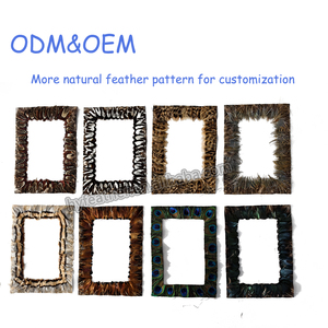 Paon fait à la main luxe velours métal plume <span class=keywords><strong>photo</strong></span> cadre <span class=keywords><strong>Photo</strong></span> pour fête maison chambre mur mariage décor anniversaire cadeau artisanat - Product Image 6