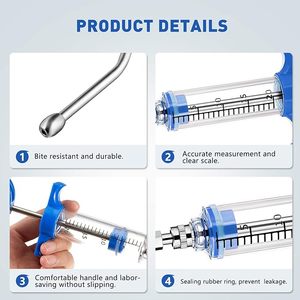 家畜用ロングステンレスノズル点滴注射器、薬剤注入ガン（Seringa De Alimentacao De Medicamentos） - Product Image 4