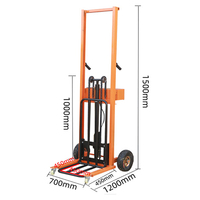 W 200/300KG chariot élévateur semi-électrique/entièrement électrique chariot élévateur à fourche domestique empileur pliable stockage main ascenseur manuel chariot empileur de palettes